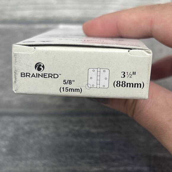 Brainerd 3-1/2” (88mm) Door Utility Hinges with Screws 2 Pack Brass Plated {25} - Picture 3 of 13